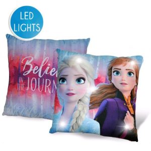 Almofada Decorativa com LED Disney Frozen Journey 40x40Cm (2 pilhas AAA não incluidas)