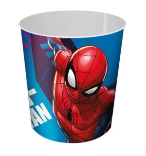 Cesto Plástico para Papéis Spiderman Warrior  21x21.5Cm