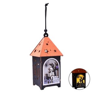 Casinha Led Halloween 8x8x17Cm (2 Modelos Sortidos)