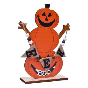 Ornamento Decorativo Mesa Halloween Abóbora 22x12x4.5Cm