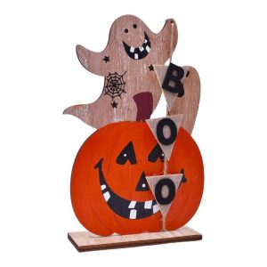 Ornamento Decorativo Mesa Halloween Abóbora BOO 23x14x4.5Cm