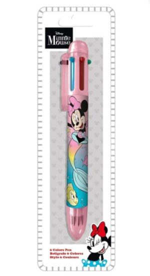 Blister Caneta 6 Cores Minnie Sereia Disney