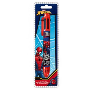 Blister Caneta 6 Cores Spiderman Wall