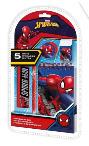 Blister 5 Peças Escolares Spiderman Wall Crawler