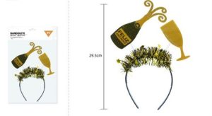 Bandolete Glitter Garrafa Feliz Ano Novo 29.5Cm