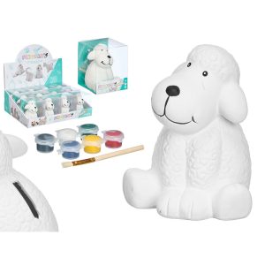 Mealheiro Cãozinho Cerâmica para Pintar (inclui tintas e pincel)