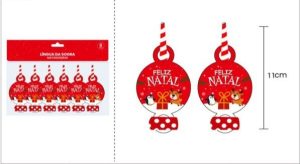 Conj. 6 Lingua da Sogra de Natal 11Cm