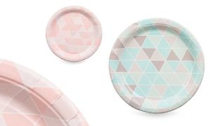 Conj. 6 Pratos Papel 22Cm Losango