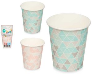 Conj. 12 Copos Papel 240Ml Losango