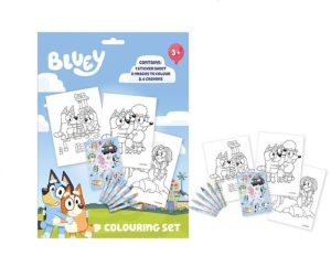 Kit de Colorir Bluey Happy Life com Stickers 23x30Cm