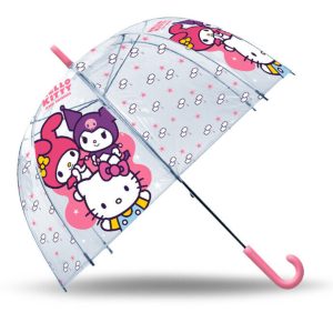 Guarda Chuva Manual Transparente Hello Kitty and Friends 70cm