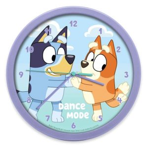 Relógio de Parede Bluey e Bingo 25cm
