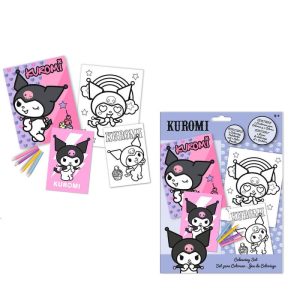 Kit de Colorir Kuromi com Stickers 23x30Cm