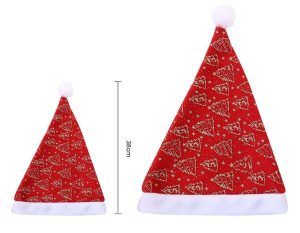 Gorro Natal Vermelho Arvore Natal Glitter 38CM