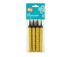 Blister 4 Foguetes Aniversário Dourados 12cm