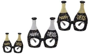 Óculos Garrafa Happy New Year 14x14.5Cm