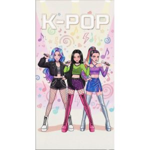 Toalha de Praia K-POP Singers Microfibra 70x140Cm 100% Poliester