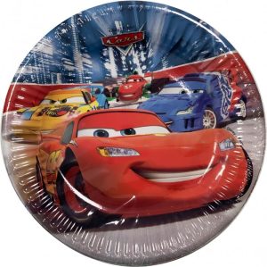 Conj. 8 Pratos Papel Disney Cars Arena Race 20cm