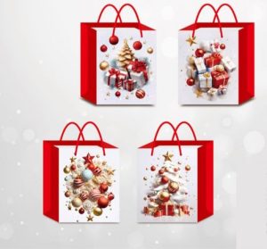 Saco Papel Natal 14x11x6.5Cm