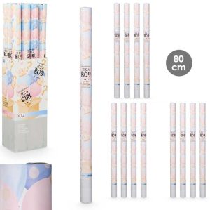 Lança Confetis Revelação de Género 80Cm - Azul