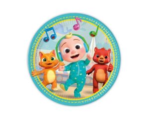 Conj. 8 Pratos Papel 23Cm Cocomelon