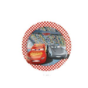 Conj. 8 Pratos Papel 20Cm Cars Disney