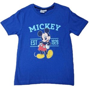 T-Shirt de Menino Manga Curta Azul Mickey EST 1928