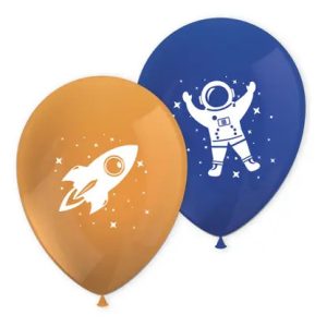 Blister 8 Balões Látex Astronauta-Espaço 28Cm