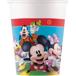 Conj. 8 Copos Papel Mickey Rock The House Disney 200Ml