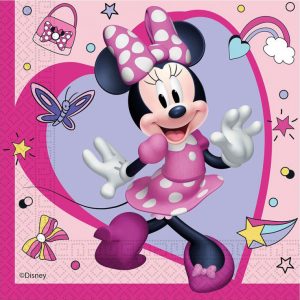 Conj. 20 Guardanapos Minnie Junior Disney 33x33Cm