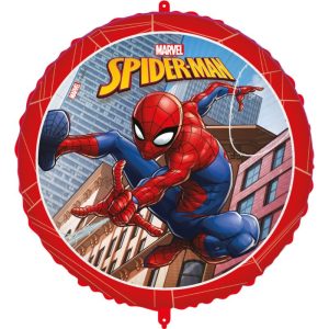 Balão Foil Redondo Spiderman Marvel Crime Fighter 46Cm