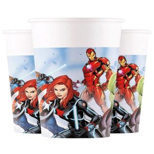 Conj. 8 Copos Papel 200Ml Avengers Marvel