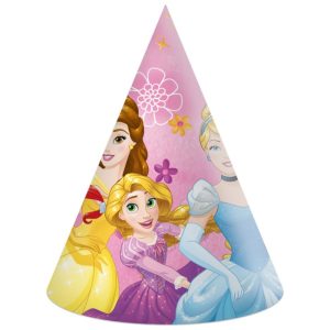 Conj. 6 Chapéus Cone Festa Disney Princess Live Your Story