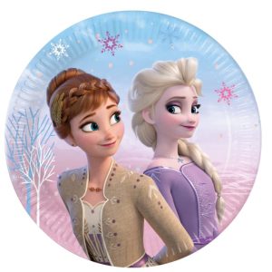 Conj. 8 Pratos Papel Frozen Wind