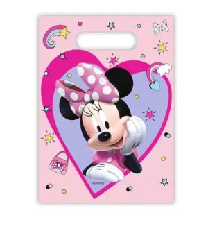 Blister 6 Sacos Presente Plástico Disney Minnie 23x17Cm