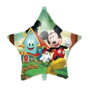 Balão Foil Estrela Mickey Rock The House Disney 46Cm