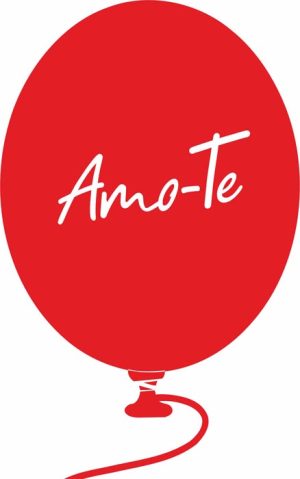 Blister 8 Balões Látex Vermelhos Amo-te 30Cm