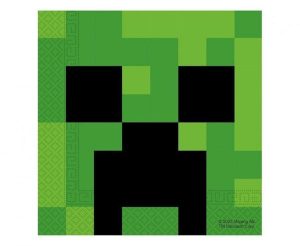 Conj. 20 Guardanapos Minecraft 33x33Cm