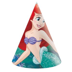Conj. 6 Chapéus Cone Festa Princesa Ariel Curious