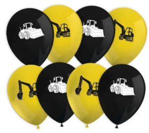 Blister 8 Balões Látex Tema Construção 28Cm