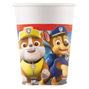 Conj. 8 Copos Papel Patrulha Pata Rescue Heroes 200Ml