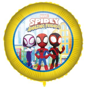 Balão Foil Redondo Spidey Friends 46Cm