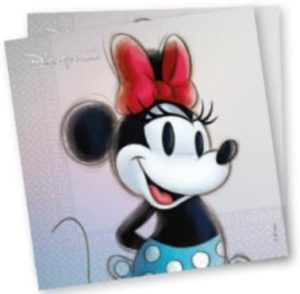 Conj. 20 Guardanapos Minnie e Mickey 100th Anniversary 33x33Cm