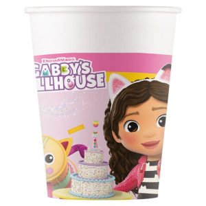 Conj. 8 Copos Papel Gabby´s Dollhouse and Friends 200Ml