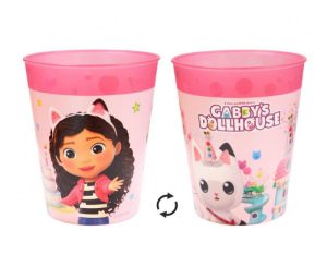 Copo Plástico Gabby´s Dollhouse and Friends 250Ml (pode ir ao Microondas)