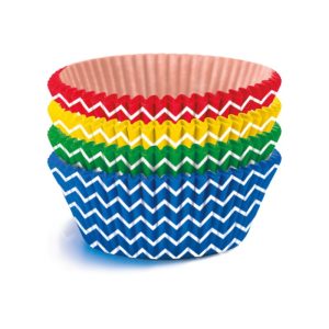 Caixa com 40 Forminhas de Papel Multicoloridas para Cupcakes-Muffins 3.5x2Cm