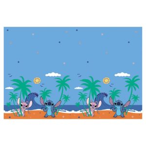 Toalha de Mesa Plástico Stitch & Angel 120x180Cm