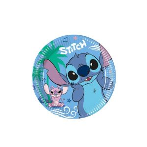 Conj. 8 Pratos Papel 20Cm Stitch & Angel
