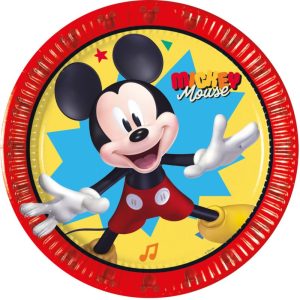 Conj. 8 Pratos Papel 23Cm Mickey Jump Into Fun Disney
