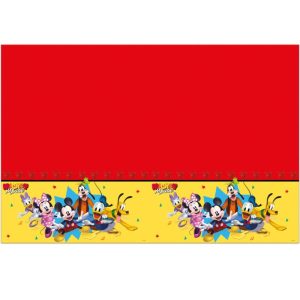 Toalha Mesa Plástico Mickey Jump Into Fun Disney 120x180Cm